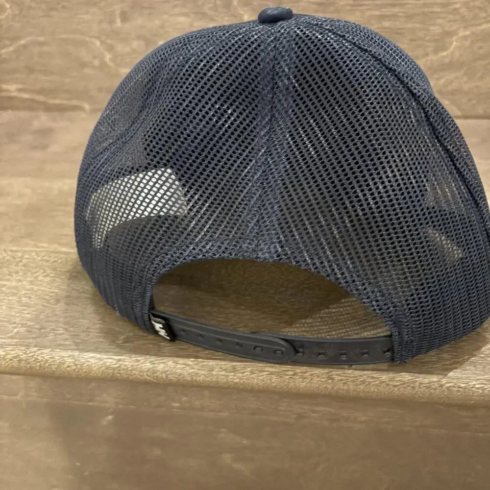 Helly Hansen Hat Cap Snap Back Navy Blue Mesh Trucker Patch Outdoor‎ Mens